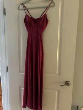 Hello Molly Magenta Spaghetti-Strap Maxi Dress